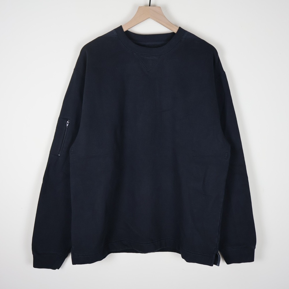 Vintage Cutter & Buck Arm‎ Pocket Heavyweight Sweatshirt Black XL 24x28.5
